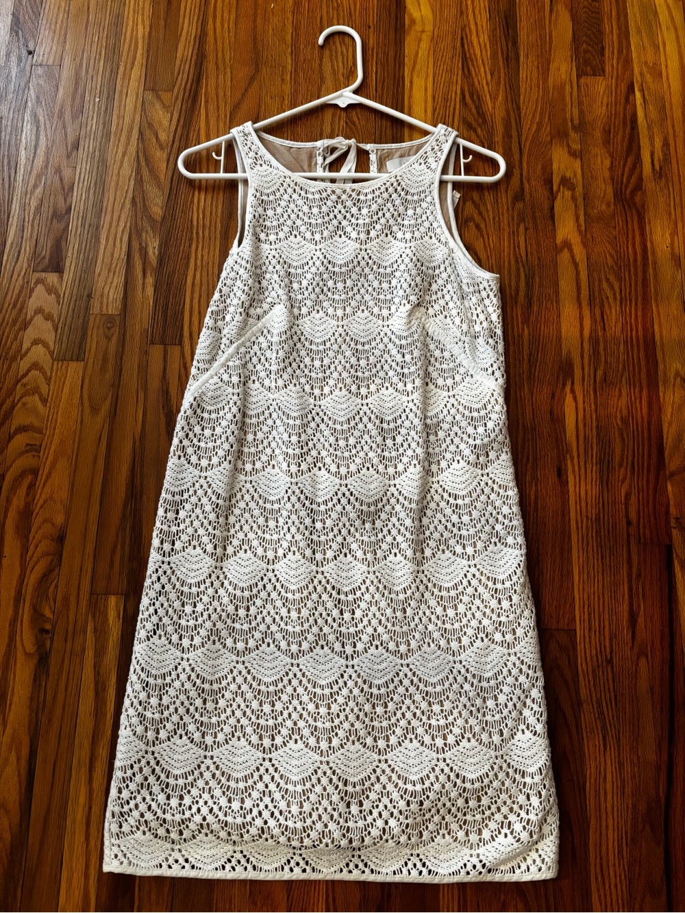 LOFT White Crochet Lace Tank Dress
